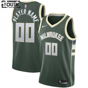 Maillot Basket Enfant Milwaukee Bucks Personnalisé 2020-21 Nike Icon Edition Swingman